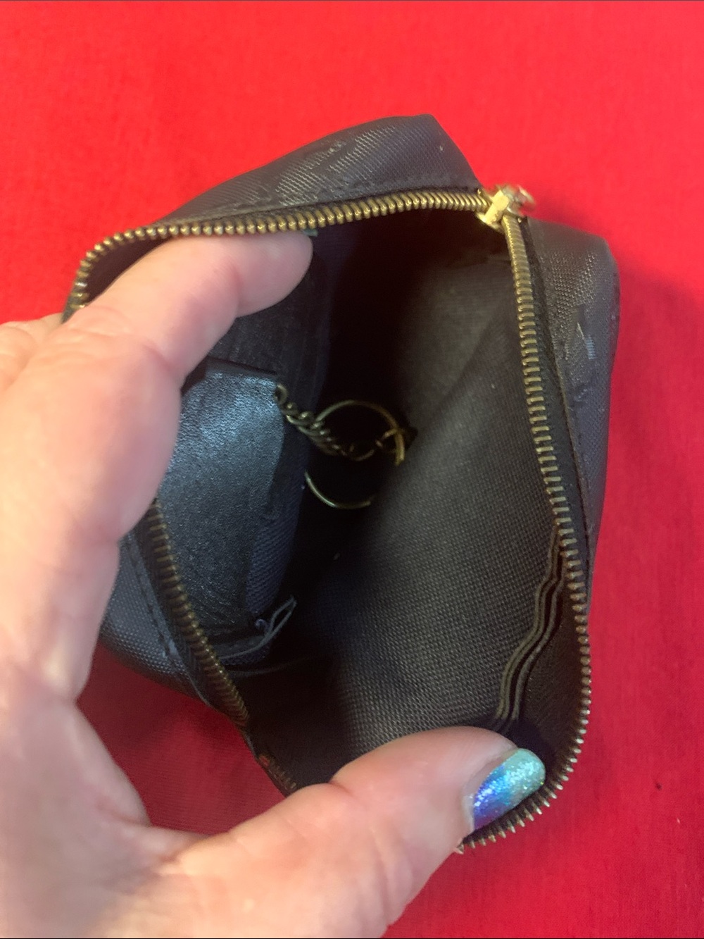 SOLD MCM Black Logo Zip Pouch - Picture 7 of 10